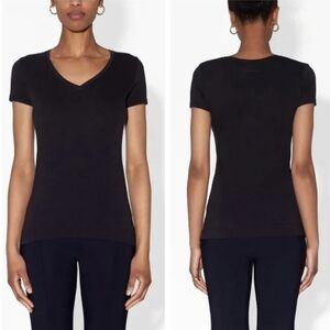 AG Adriano Goldschmied Classic Black V-Neck Women's Tee-Shirt Size Small NEW